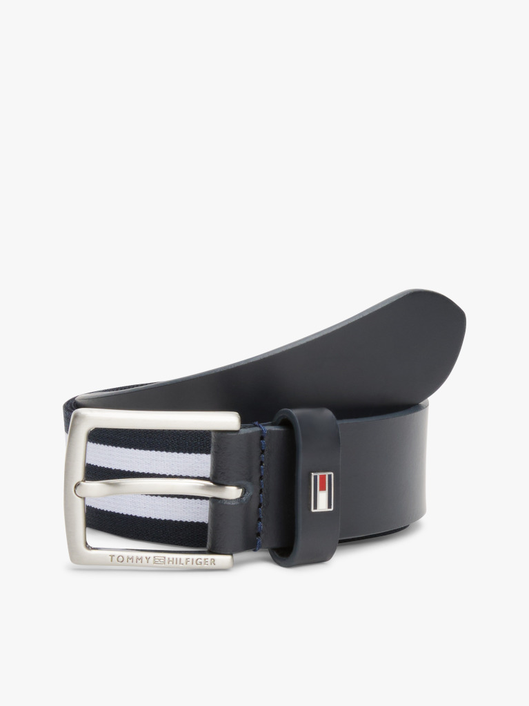 Blue Kids' Stripe Mixed Texture Belt  Kids Unisex