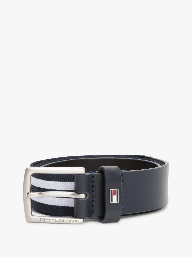 Blue Kids' Stripe Mixed Texture Belt  Kids Unisex
