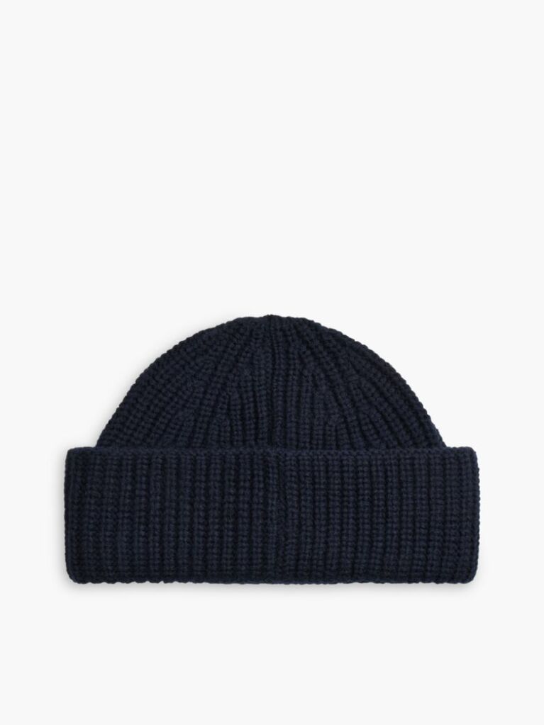 Μπλε Μάλλινο Σκουφάκι Με Tonal Σημαιάκι  Unisex