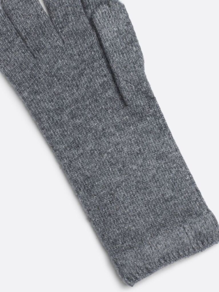 Grey TH Monogram Gloves With Cashmere  Women
