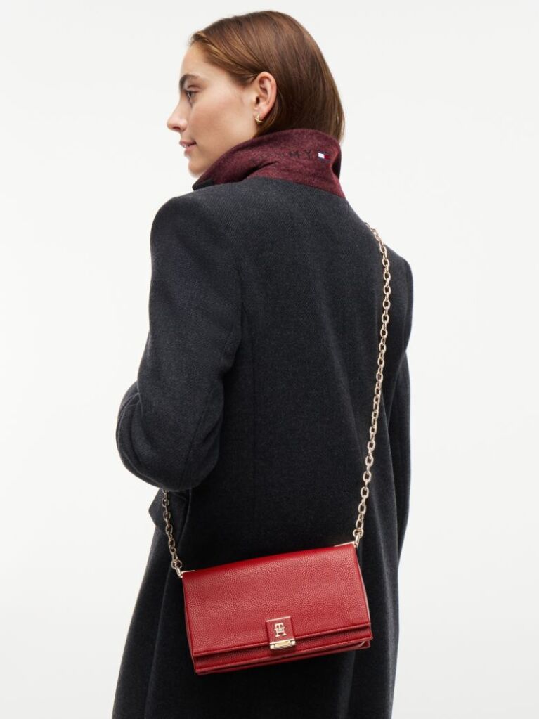 Red TH Monogram Crossbody Bag  Women