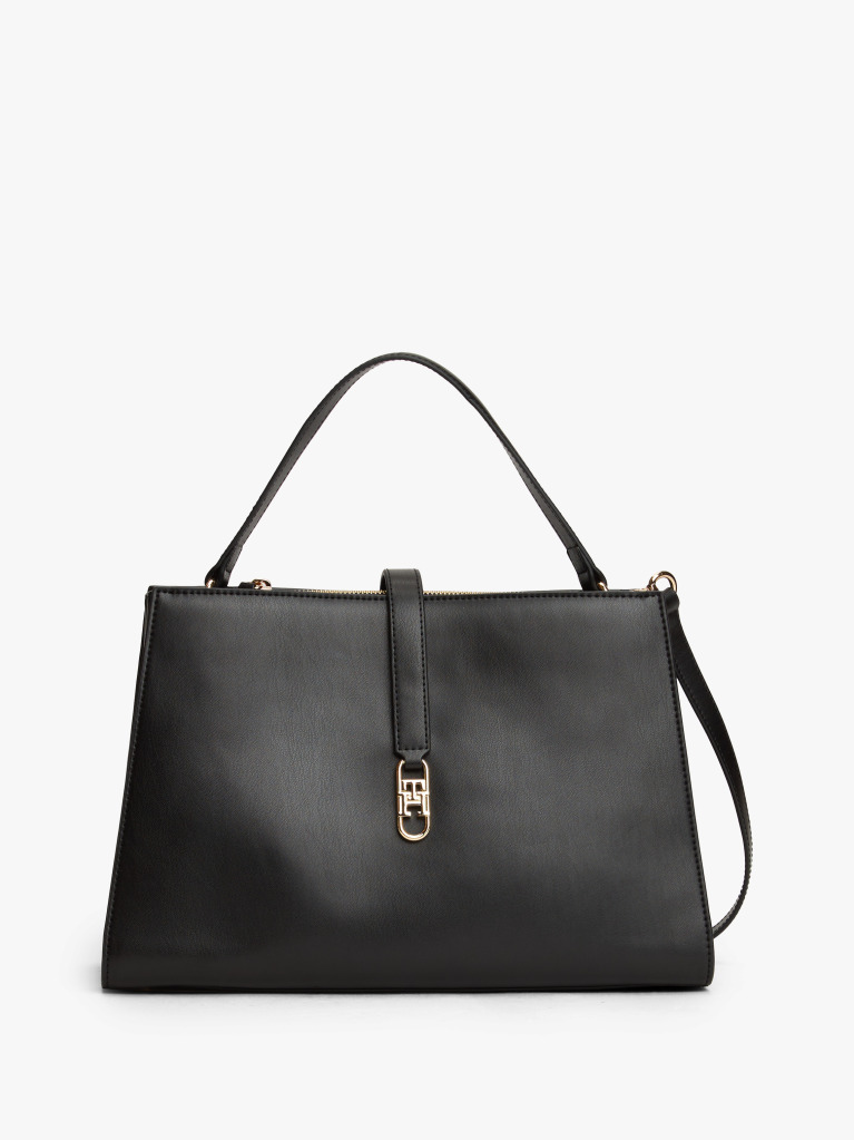 Black TH Monogram Crossbody Satchel  Women