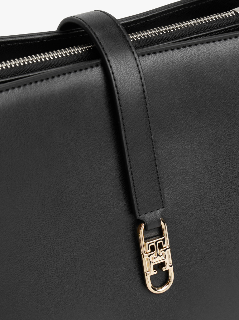 Black TH Monogram Crossbody Satchel  Women