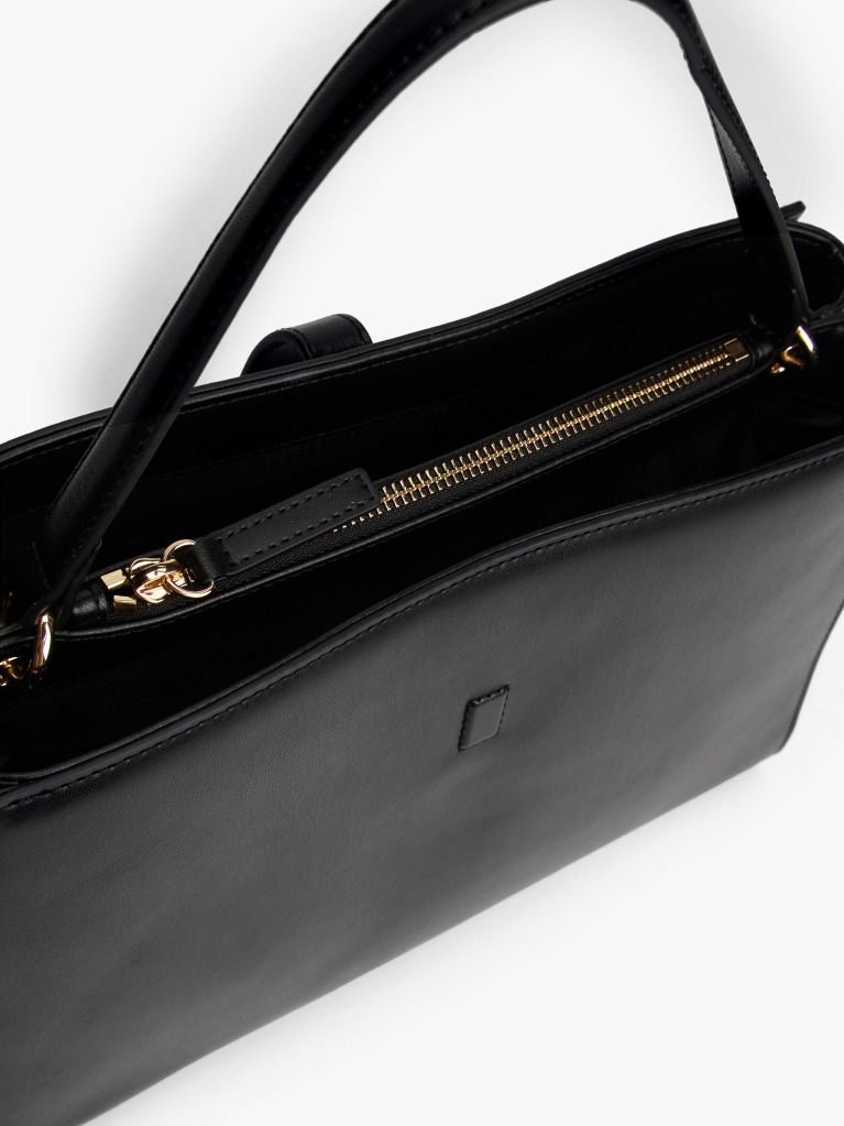 Black TH Monogram Crossbody Satchel  Women