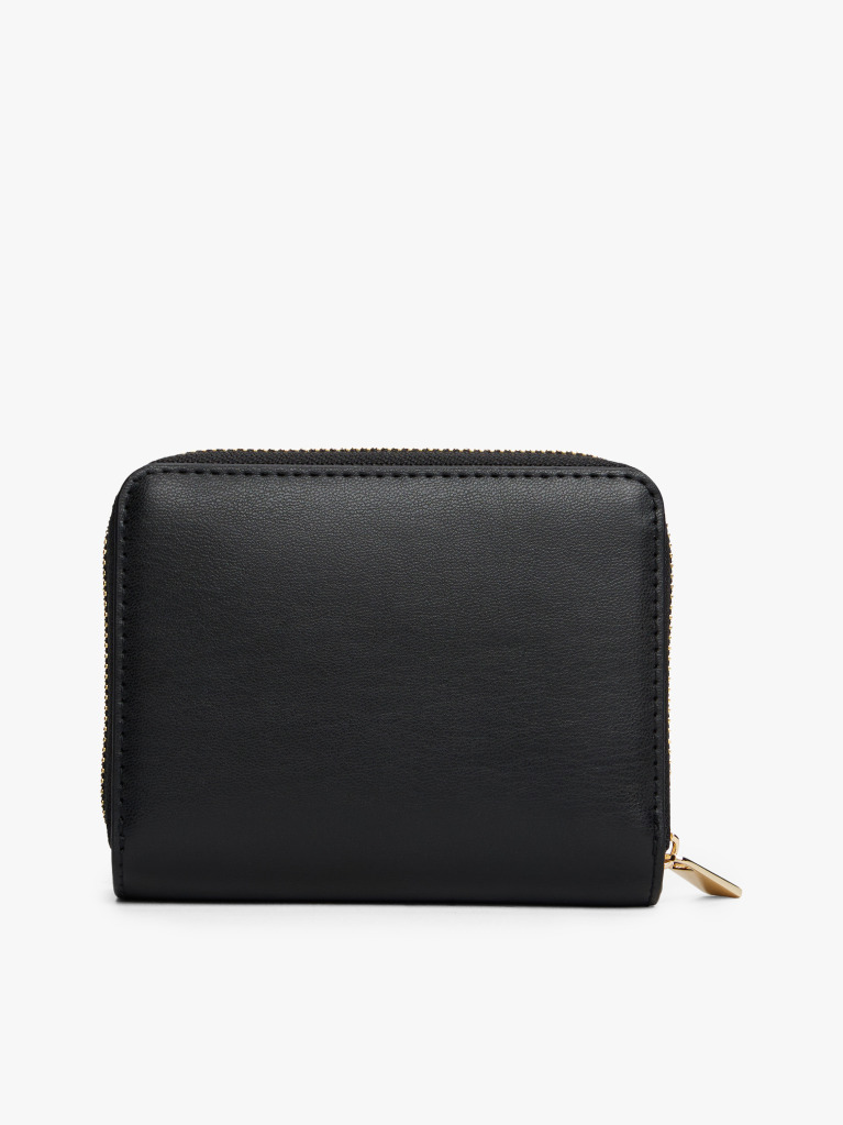 Μαύρο TH Monogram Πορτοφόλι Με Κλείσιμο Flap Και Φερμουάρ  Γυναίκες