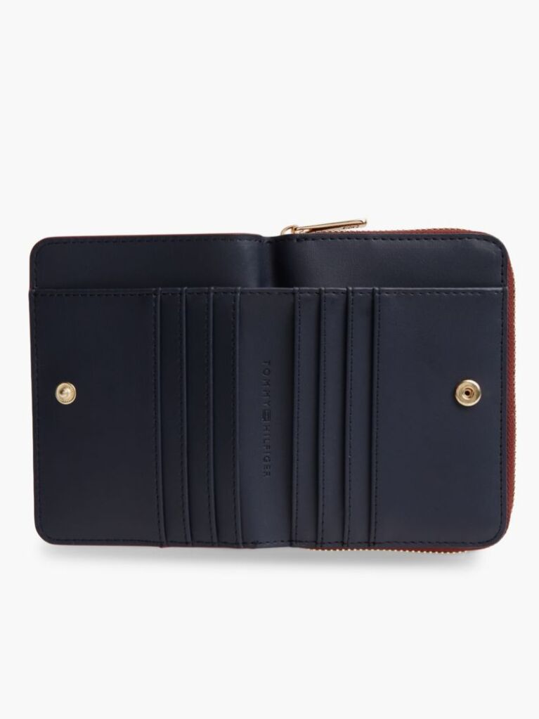 Κόκκινο TH Monogram Πορτοφόλι Με Κλείσιμο Flap Και Φερμουάρ  Γυναίκες