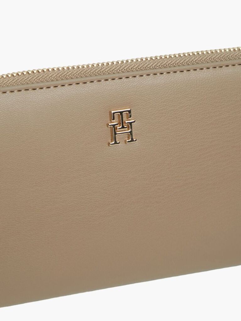 Μπεζ TH Monogram Πορτοφόλι Με Φερμουάρ  Γυναίκες