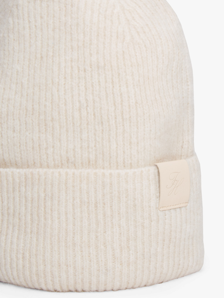Beige TH Heritage Script Beanie  Women