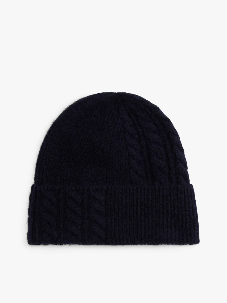 Blue Chic Fluffy Beanie With Wool  Women