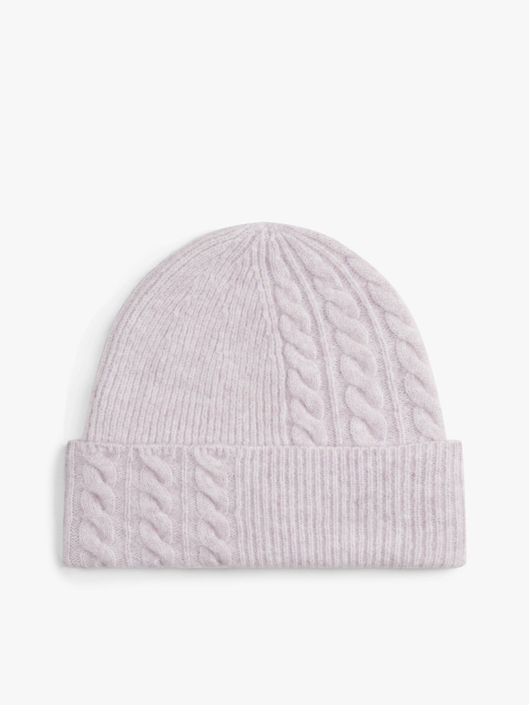 Purple Chic Fluffy Beanie With Wool  Women