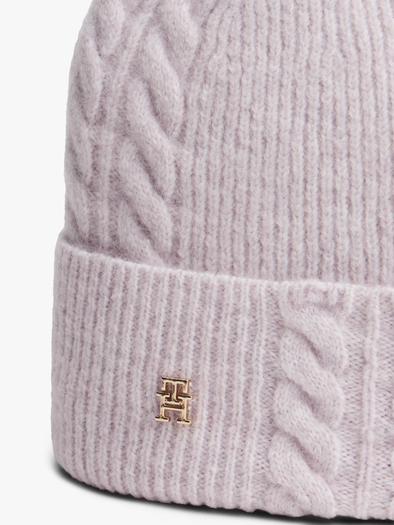 Purple Chic Fluffy Beanie With Wool  Women