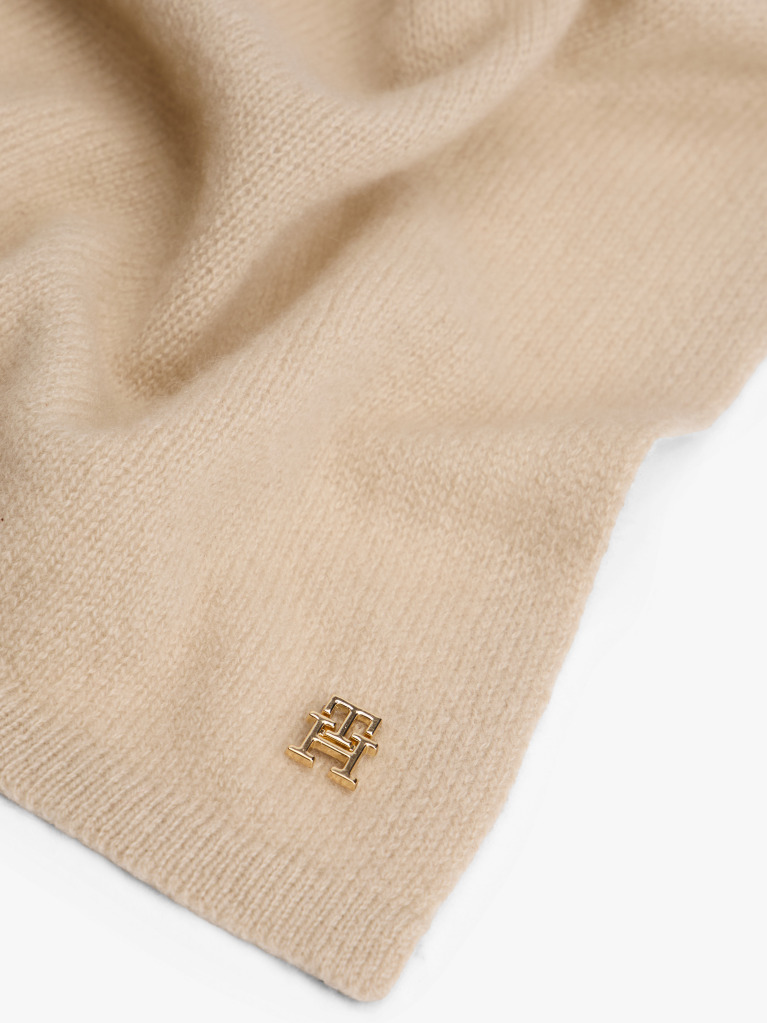 Μπεζ TH Monogram Κασκόλ Από Κασμίρ  Γυναίκες