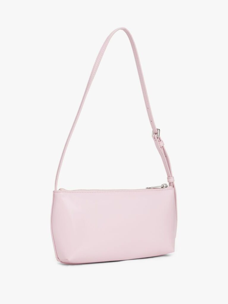 Pink Shiny Logo Plaque Shoulder Bag  Women