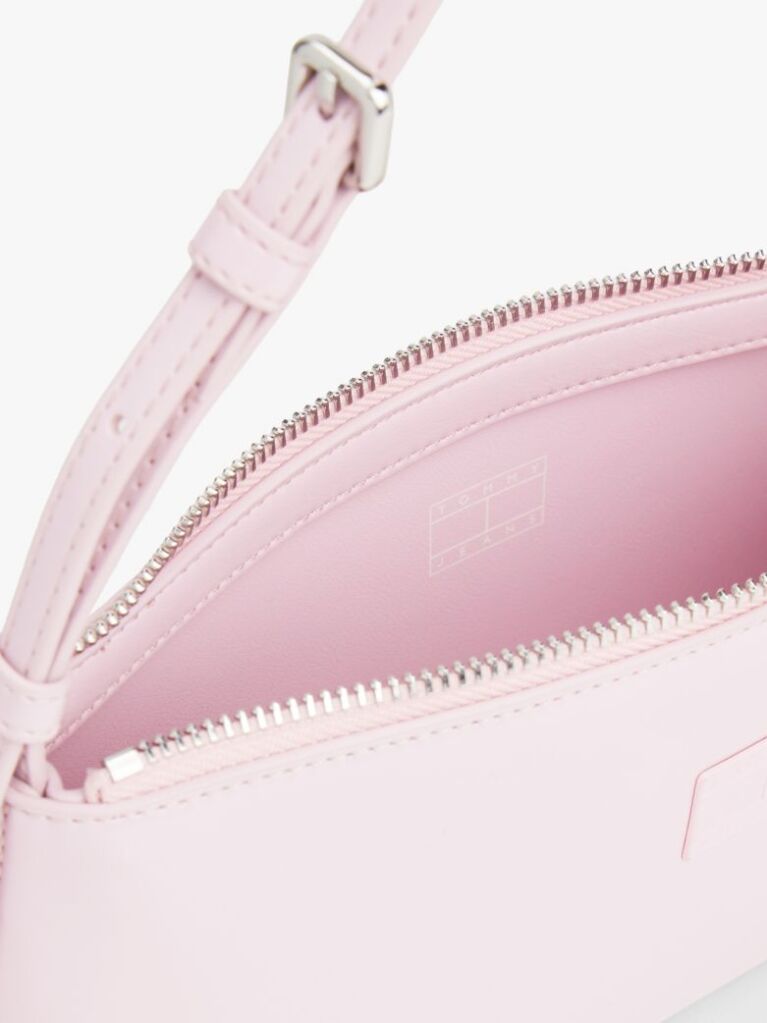 Pink Shiny Logo Plaque Shoulder Bag  Women
