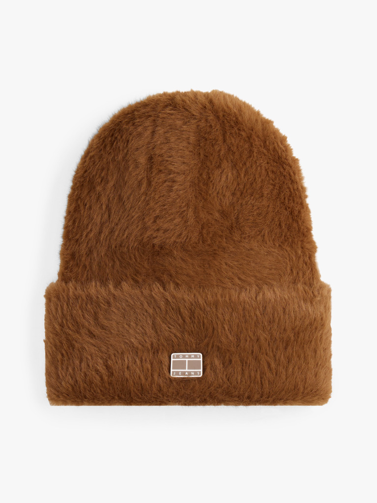 Brown Heritage Fluffy Beanie  Women