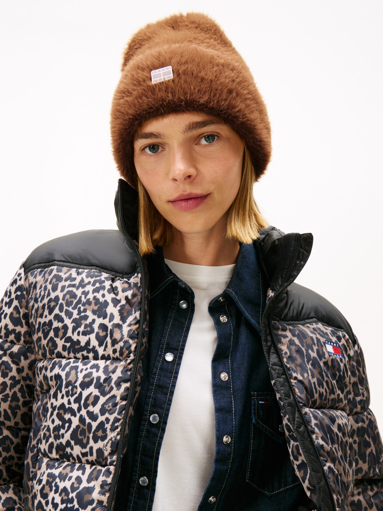 Brown Heritage Fluffy Beanie  Women