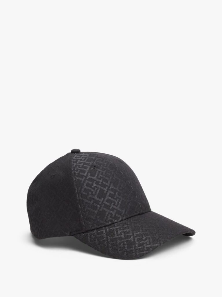 Black TH Monogram Jacquard Baseball Cap  Women
