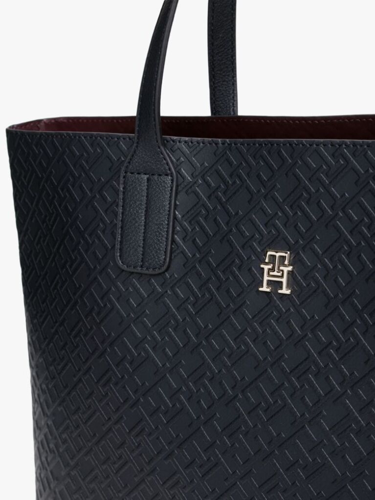 Μπλε Hilfiger Icon Τσάντα Tote Με Ανάγλυφο Μονόγραμμα TH  Γυναίκες
