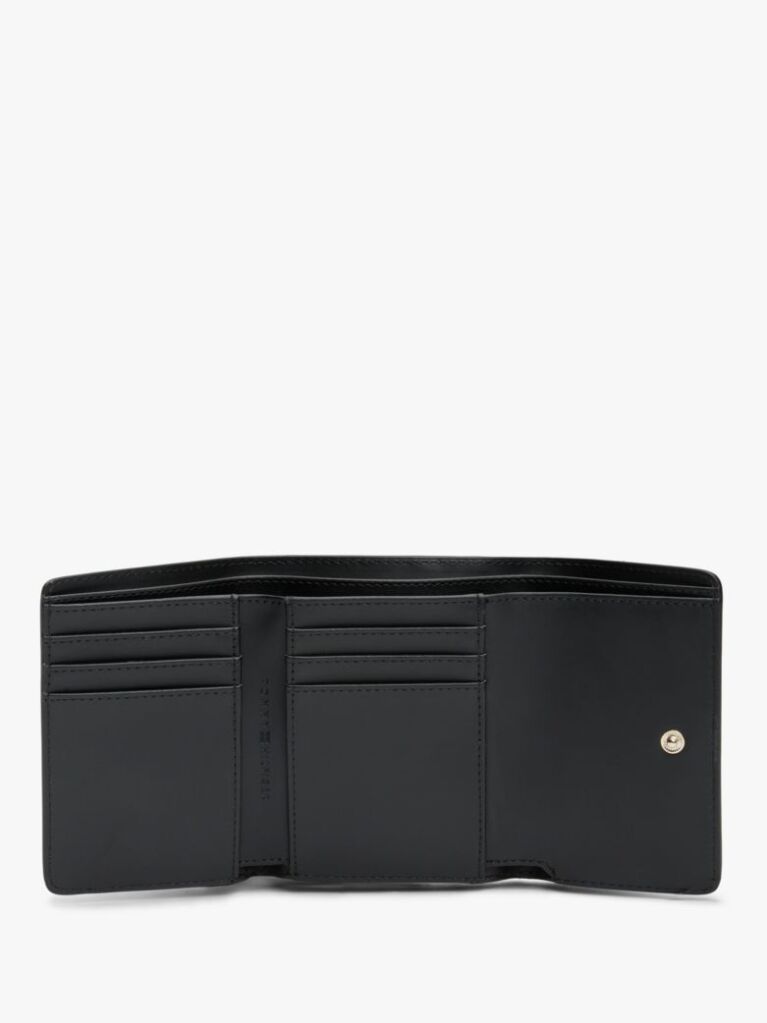 Black Hilfiger Icon TH Monogram Trifold Wallet  Women