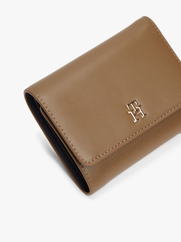 Brown Hilfiger Icon TH Monogram Trifold Wallet  Women
