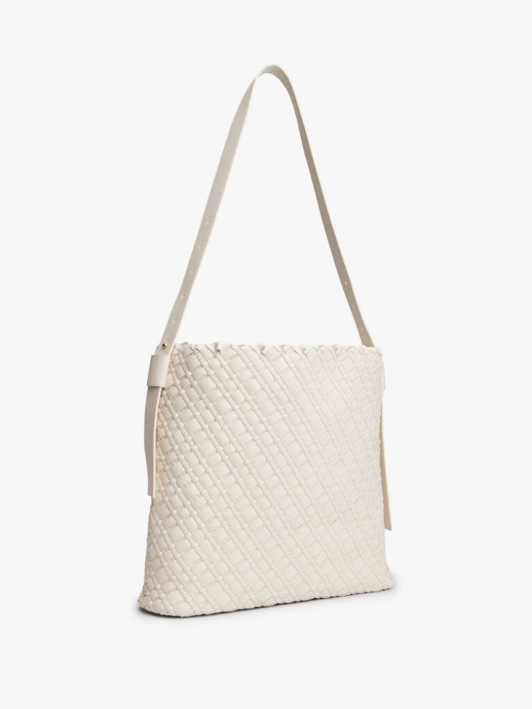 Beige TH Monogram Braided Hobo Bag  Women