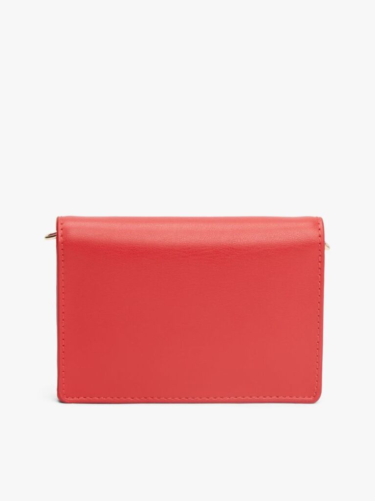 Red Hilfiger Icon Card Wallet With Chain  Women
