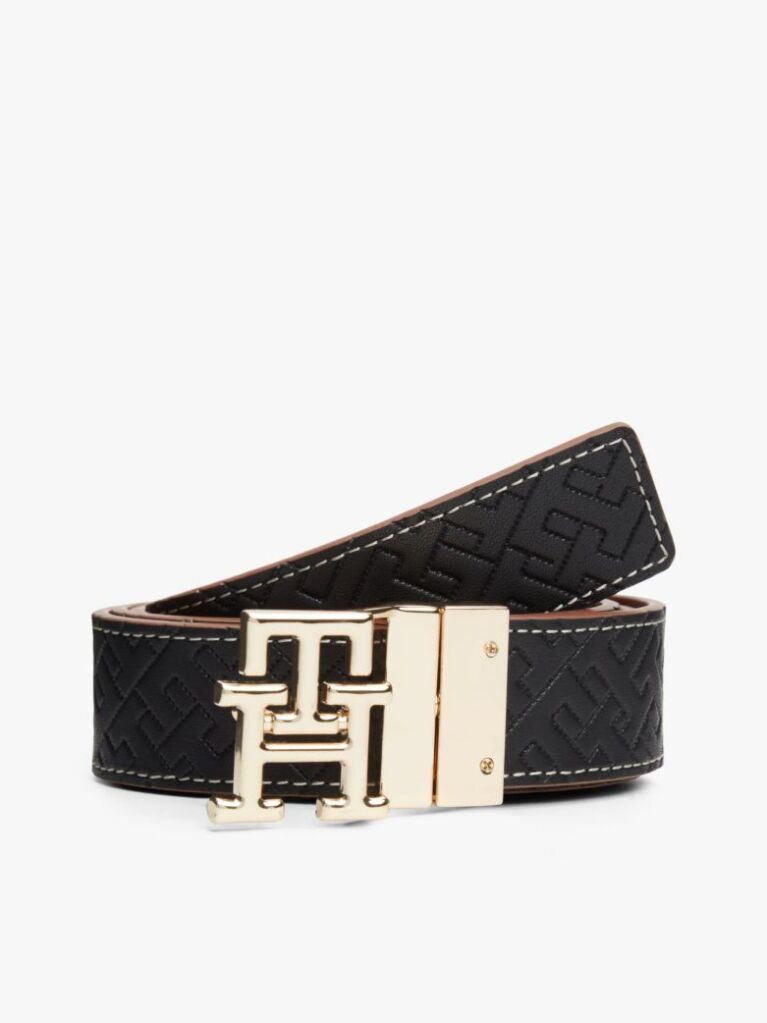 Multi ΤH Monogram Δερμάτινη Ζώνη Διπλής Όψεως  Γυναίκες