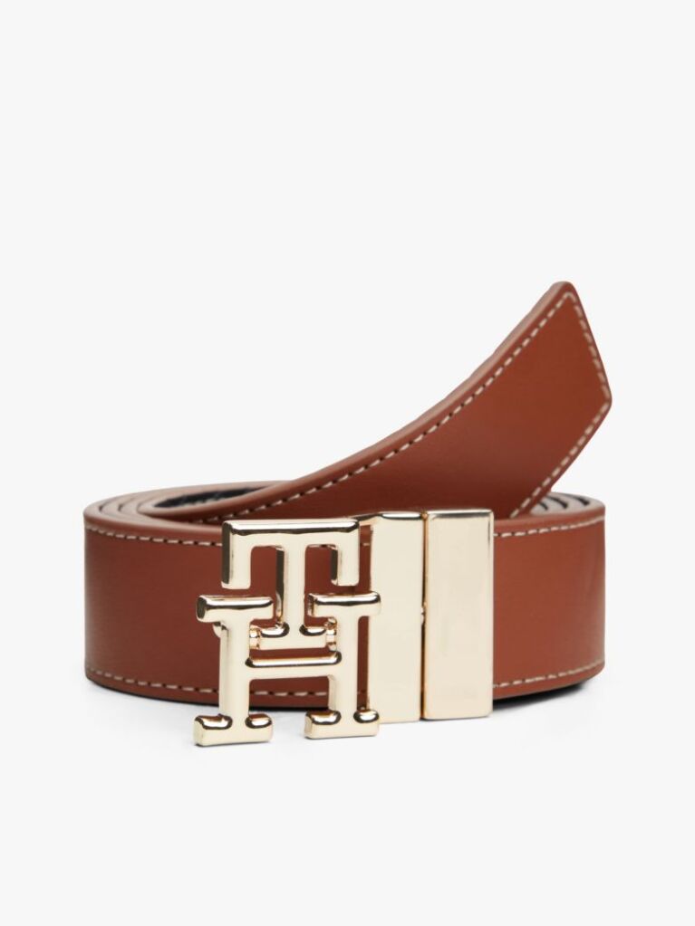 Multi ΤH Monogram Δερμάτινη Ζώνη Διπλής Όψεως  Γυναίκες