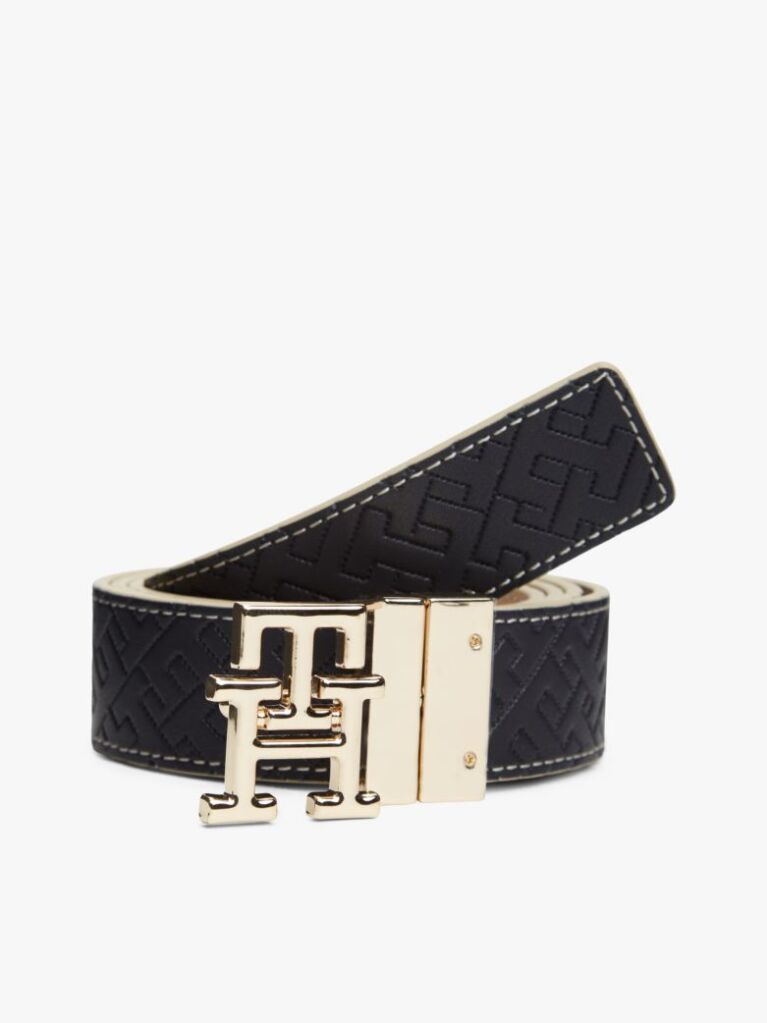 Multi ΤH Monogram Δερμάτινη Ζώνη Διπλής Όψεως  Γυναίκες
