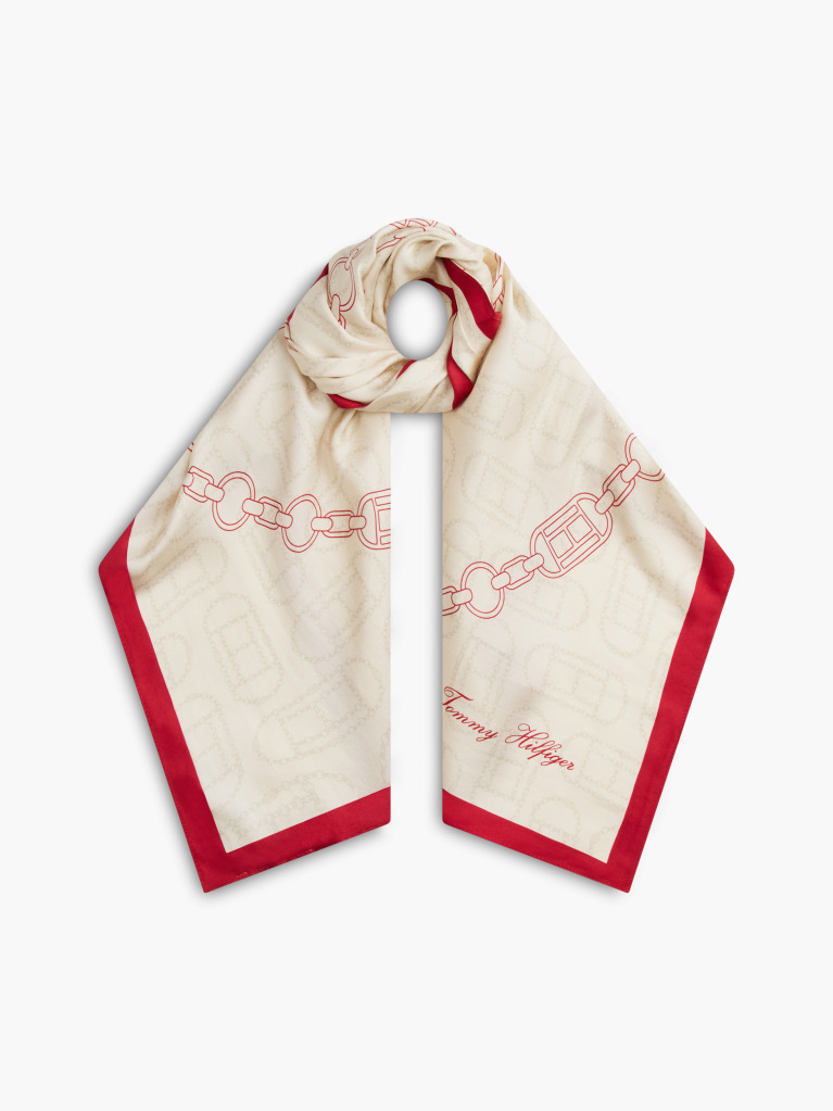 Multi Woven Chain Pure Silk Scarf  Women