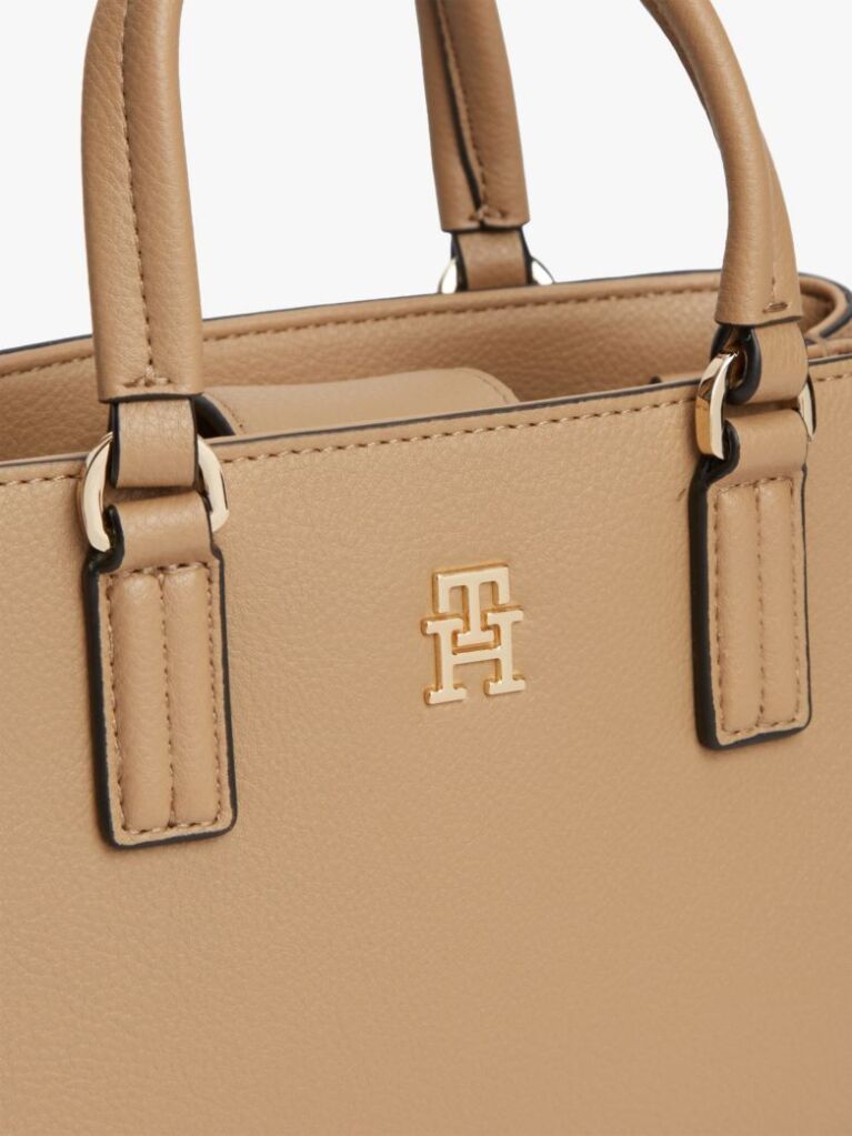 Καφέ TH Monogram Τσάντα Tote Με Χιαστί Λουράκι  Γυναίκες