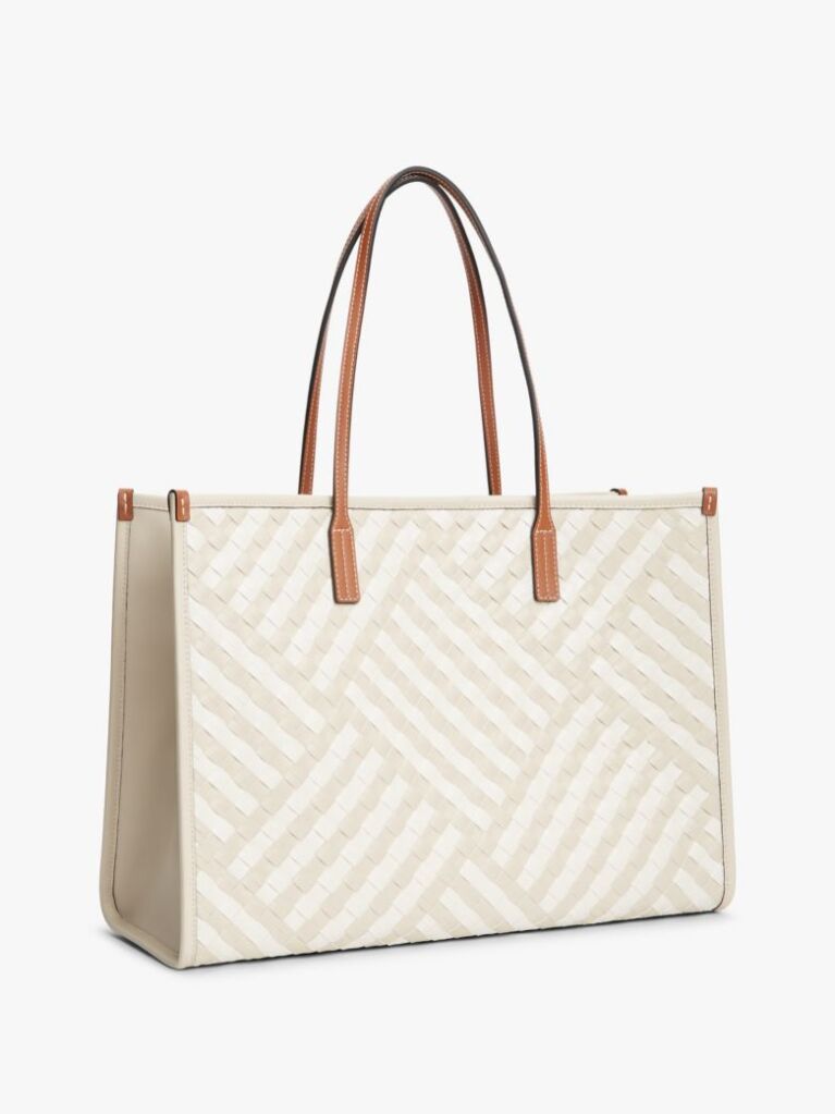 Beige City TH Monogram Woven Tote Bag  Women