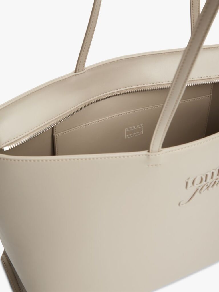 Μπεζ Essential Τσάντα Tote Μ Ανάγλυφο Σχέδιο  Γυναίκες