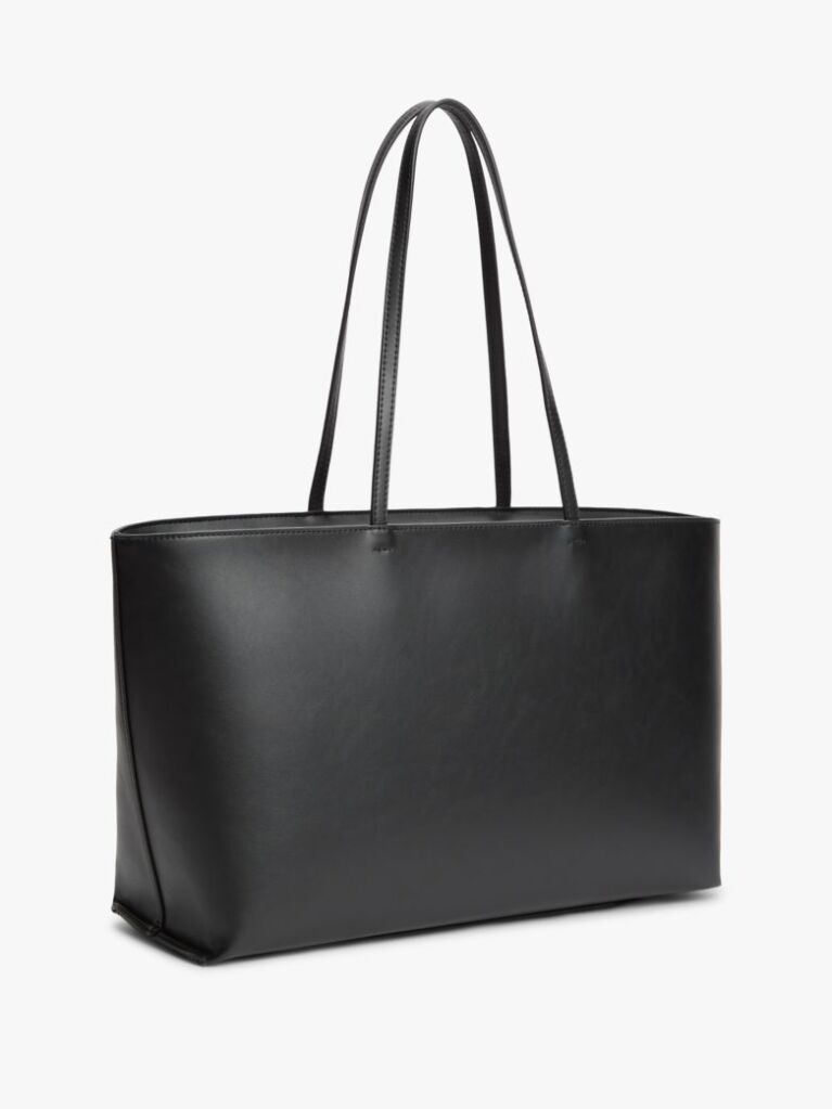 Black Essential Embossed Logo Tote Bag  Women