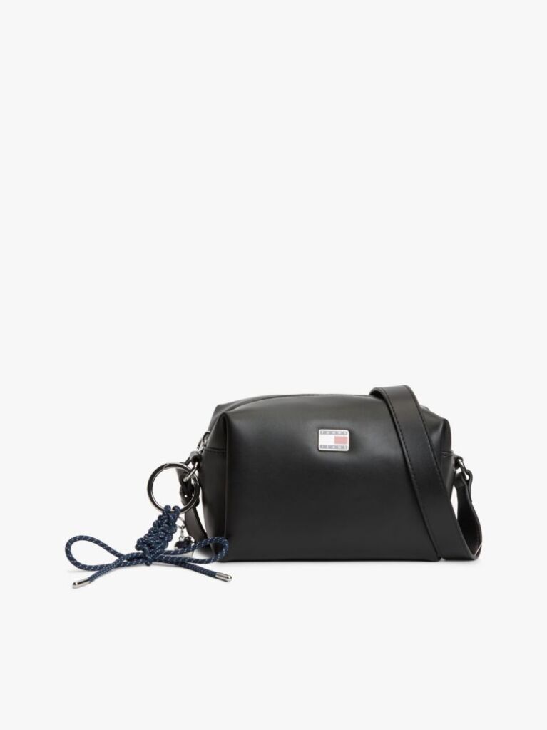Black Logo Boxy Crossbody Camera Bag  Women