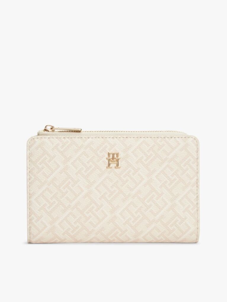 Beige Hilfiger Icon TH Monoplay Bifold Wallet  Women