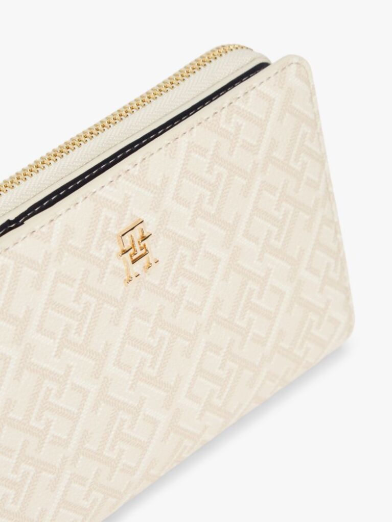 Beige Hilfiger Icon TH Monoplay Bifold Wallet  Women