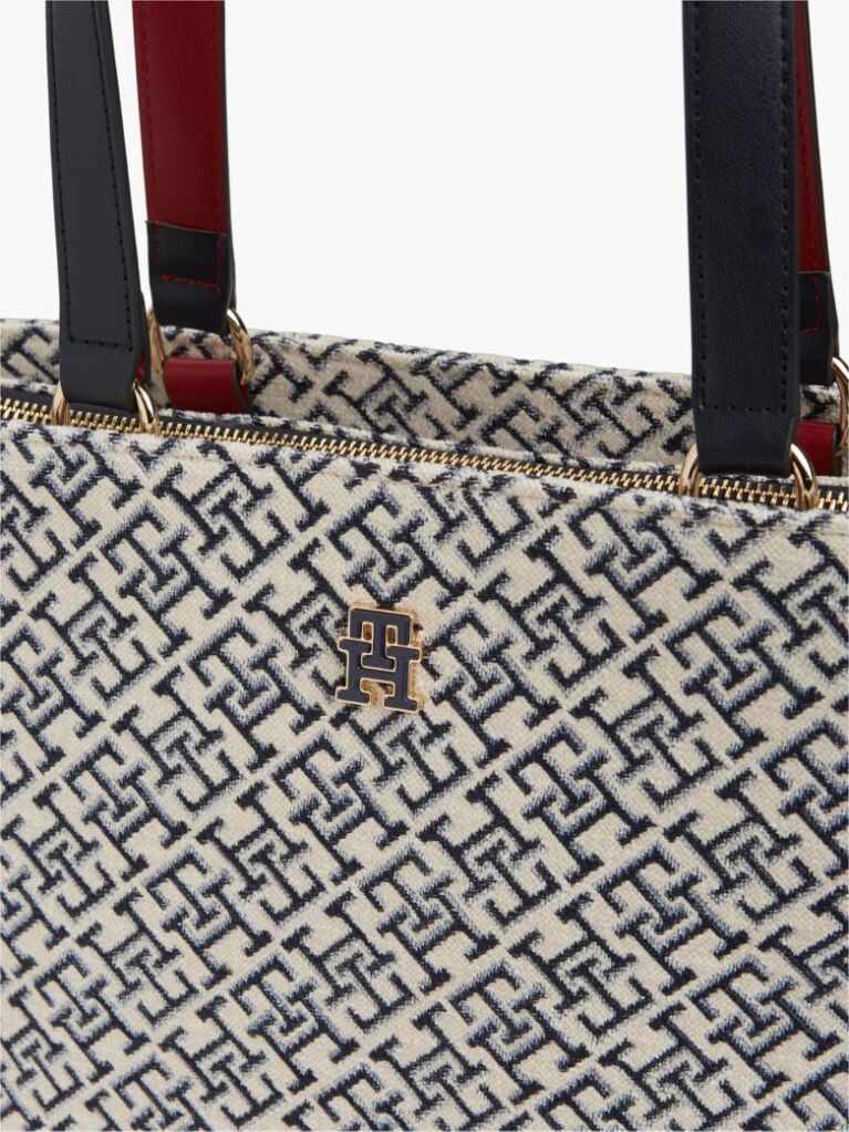 Μπλε TH Monogram Τσάντα Tote Jacquard  Γυναίκες