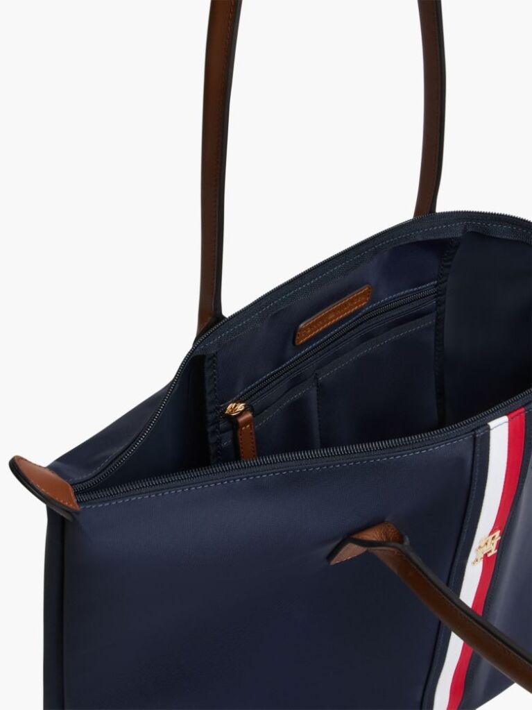 Blue Popette Global Stripe Tote Bag  Women