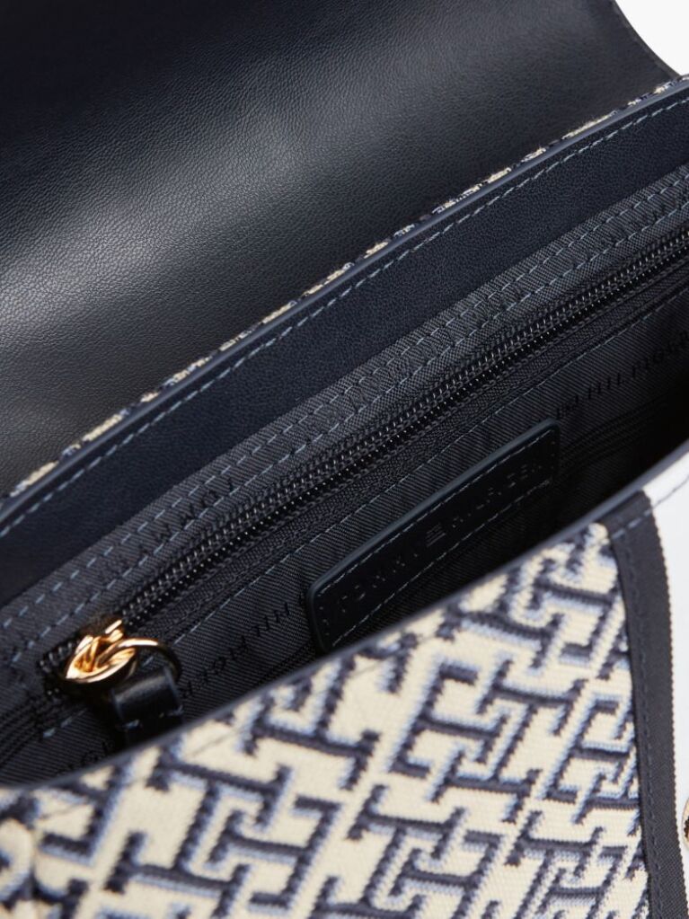 Μπλε TH Monogram Jacquard Essential Τσάντα Χιαστί  Γυναίκες