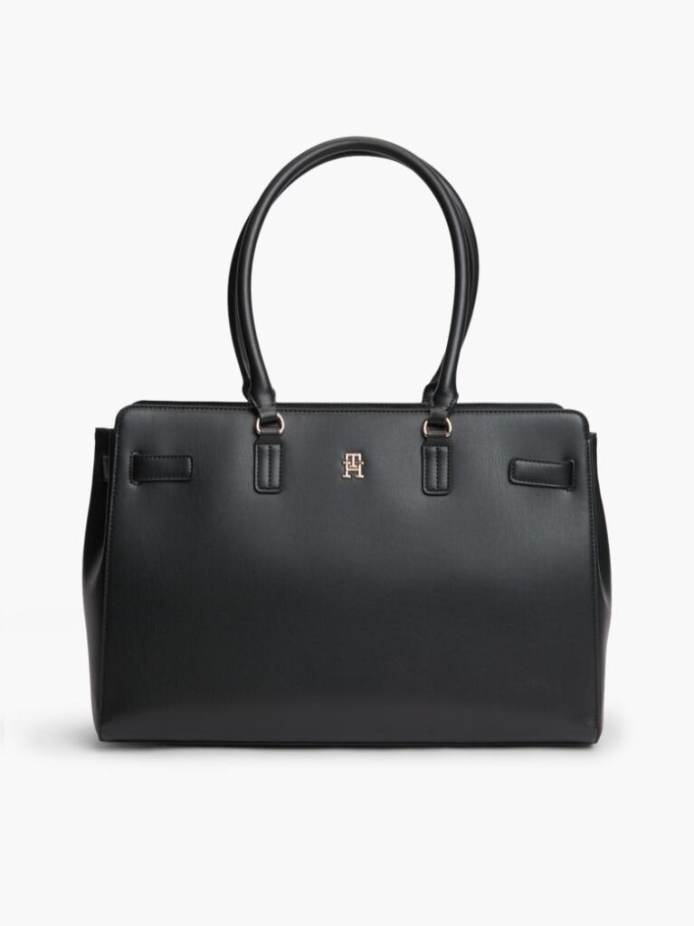 Μαύρο TH Monogram Τσάντα Tote  Γυναίκες