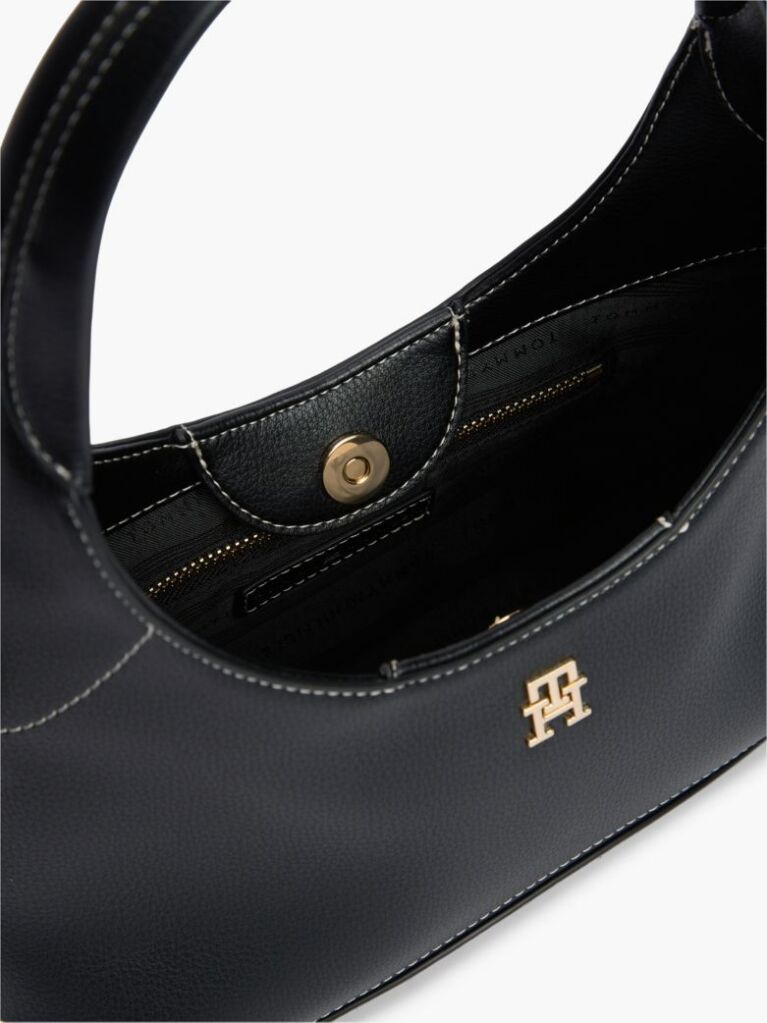 Μαύρο TH Monogram Τσάντα Hobo Χιαστί  Γυναίκες