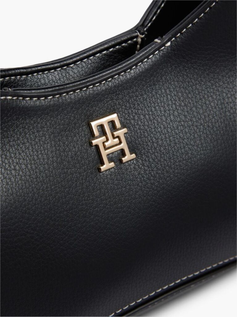 Μαύρο TH Monogram Τσάντα Hobo Χιαστί  Γυναίκες