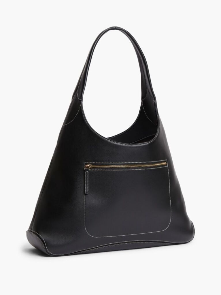 Black Zip Pocket TH Monogram Hobo Bag  Women