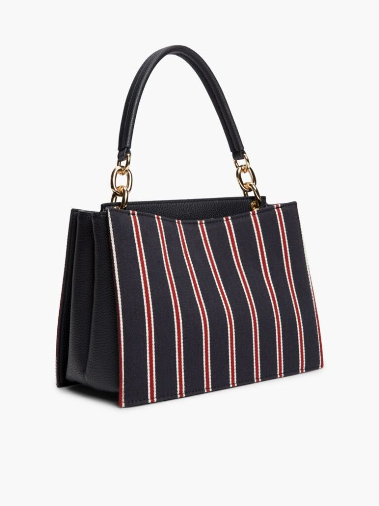 Μπλε TH Monogram Τσάντα Satchel Με Λεπτομέρεια Global  Γυναίκες