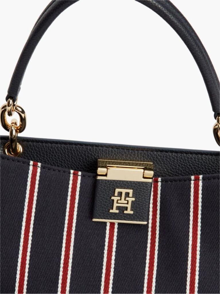 Μπλε TH Monogram Τσάντα Satchel Με Λεπτομέρεια Global  Γυναίκες