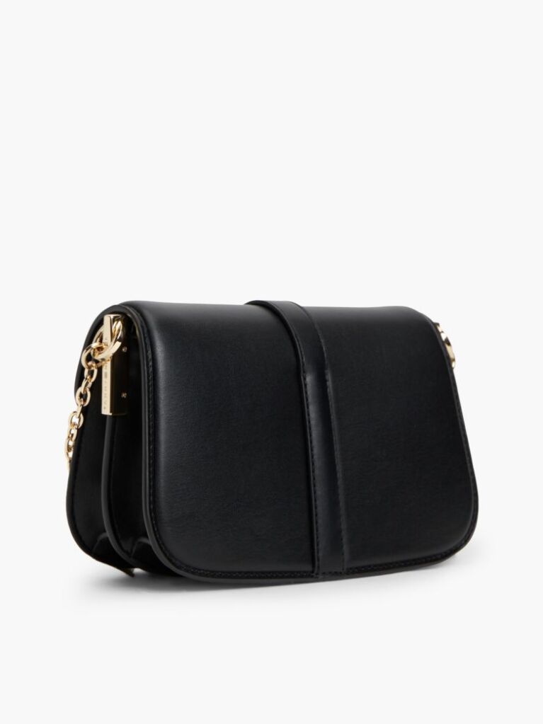 Black Heritage TH Monogram Chain Crossbody Bag  Women