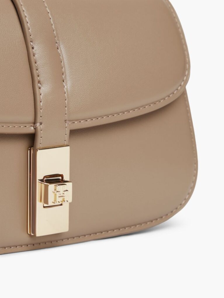 Beige Heritage TH Monogram Chain Crossbody Bag  Women