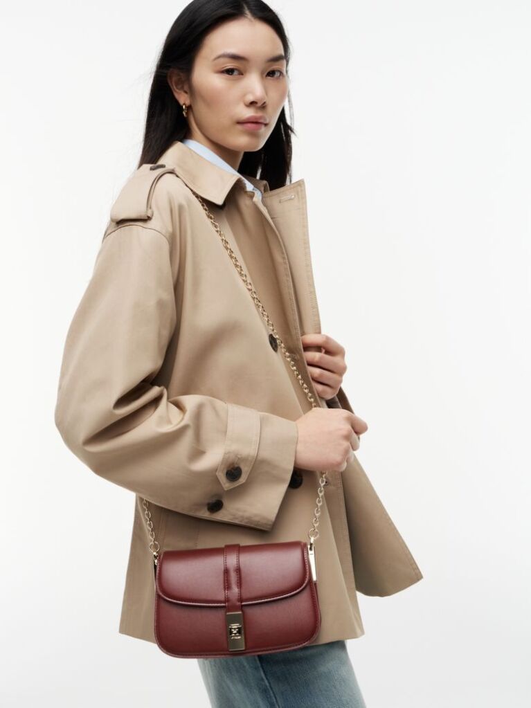 Red Heritage TH Monogram Chain Crossbody Bag  Women