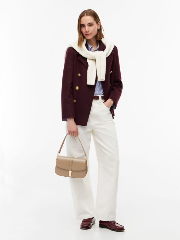 Beige Heritage Convertible Crossbody Bag  Women
